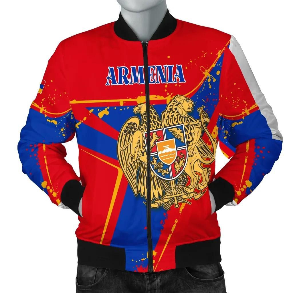 Armenia Men's Bomber Jacket - The Pride of Armenia - BN23 Bomber Jacket Armenia Men's Bomber Jacket - The Pride of Armenia - BN23 Bomber Jacket
