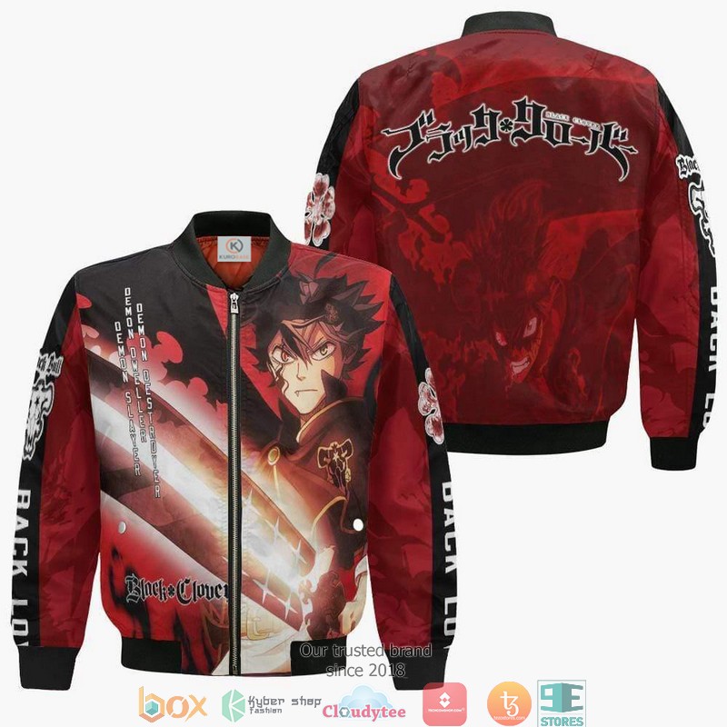 Asta Black Clover Demon Anime 3D Bomber Jacket Asta Black Clover Demon Anime 3D Bomber Jacket