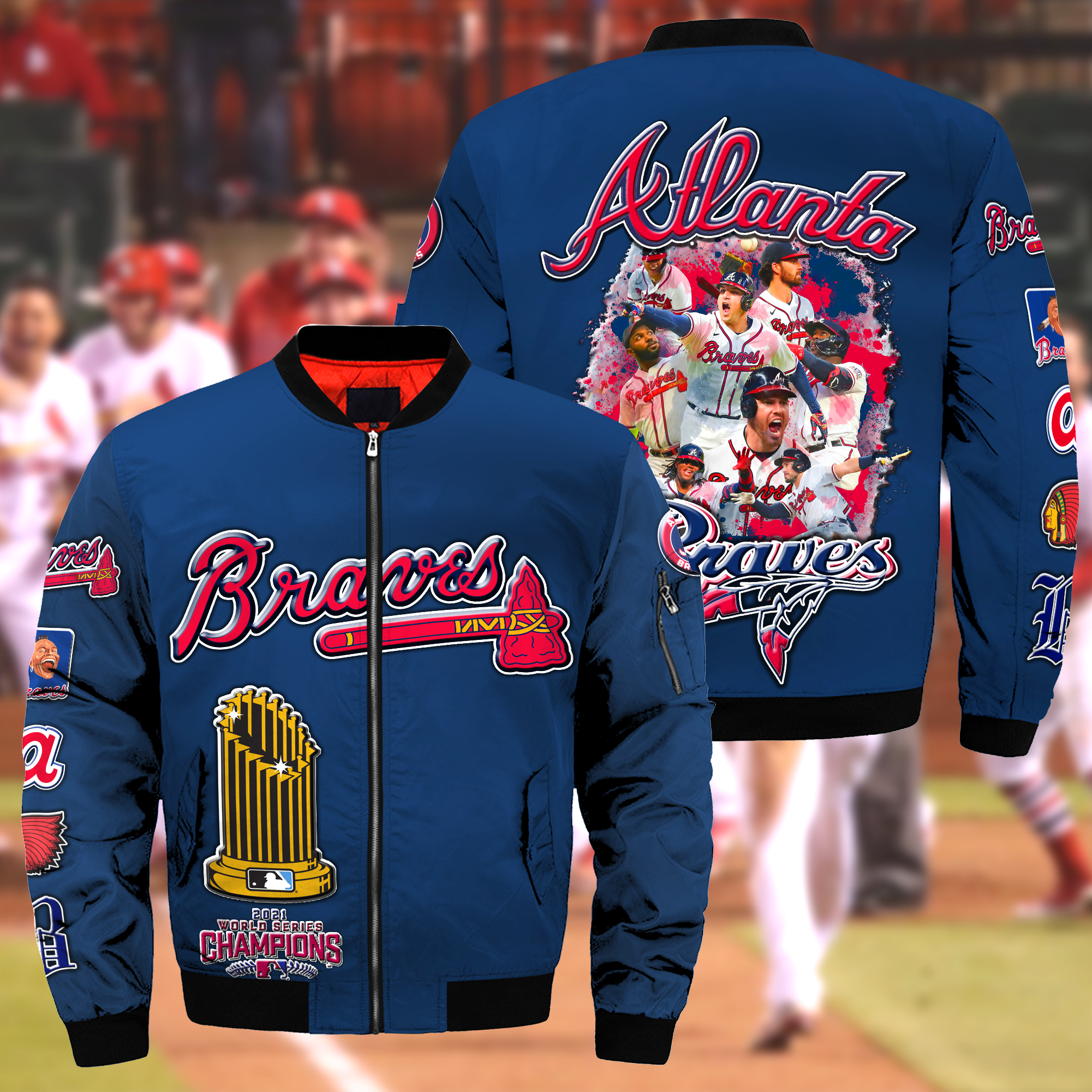 Atlanta Braves World Series 2021 Champions Bomber Jacket 2 Atlanta Braves World Series 2021 Champions Bomber Jacket 2