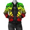 Austral Islands Women Bomber Jacket - Polynesian Tattoo Reggae - BN0110 Bomber Jacket