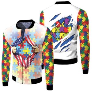 Autism Inside Flag Tshirts Super Hero Shirt Bomber Jacket
