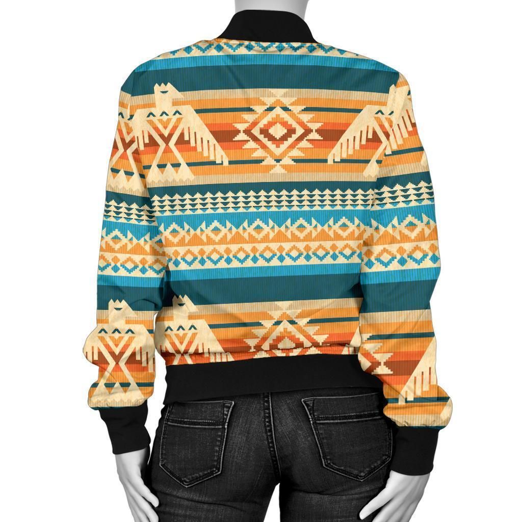 Aztec-Eagle-Print-Pattern-Women-Casual-Bomber-Jacket-2