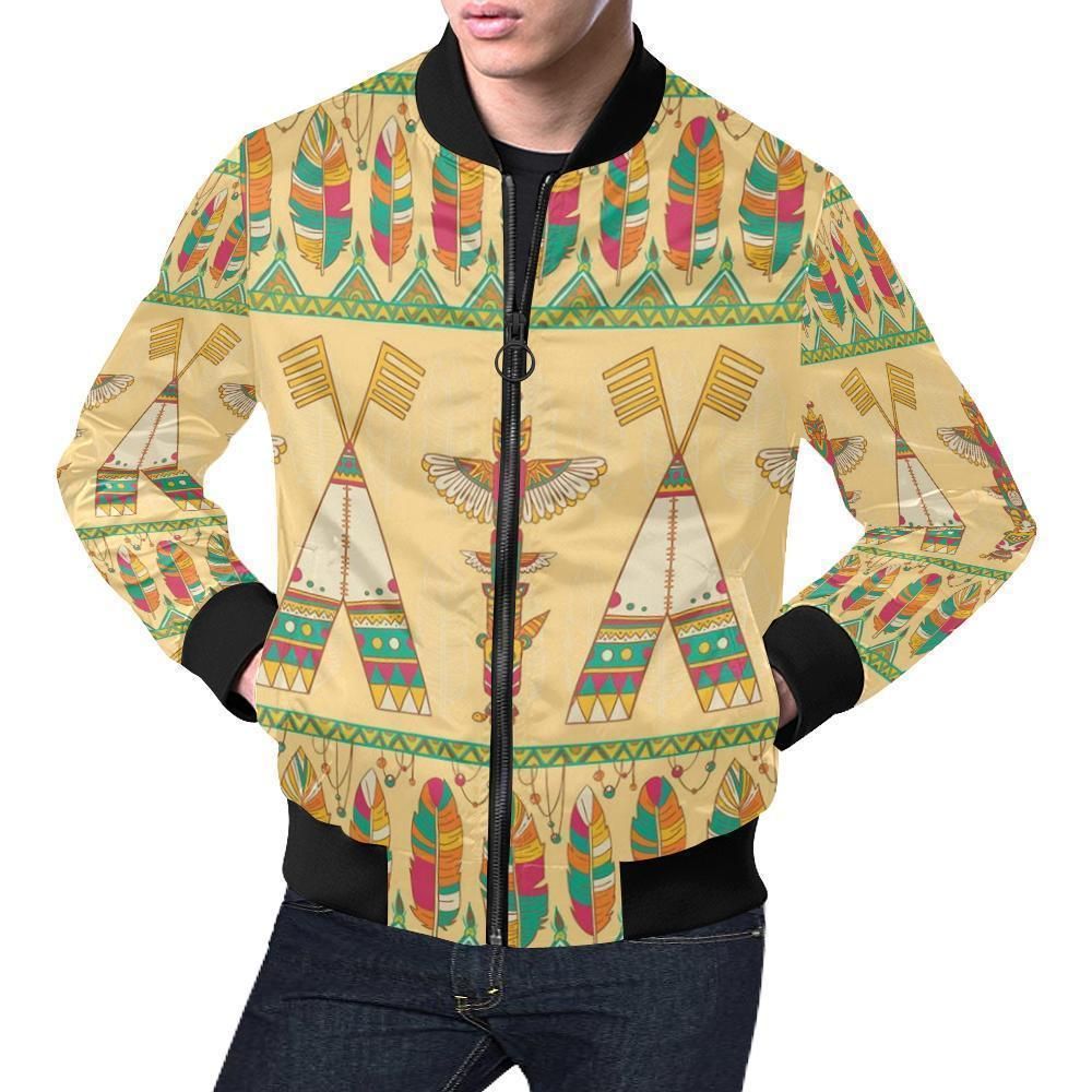 Aztec Indians Navajo Tribal Native American Print Mens Bomber Jacket Aztec Indians Navajo Tribal Native American Print Mens Bomber Jacket