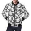 Baby Panda Pattern Print Mens Bomber Jacket