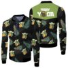 Baby Yoda Hug Pineapple Hawaiian 3D Bomber Jacket