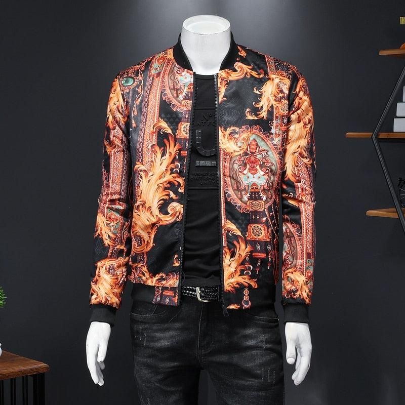 Bad Ass Gold Abstract Painting Black Bomber Jacket Bad Ass Gold Abstract Painting Black Bomber Jacket