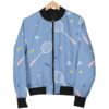 Badminton Cute Print Pattern Women Casual Bomber Jacket