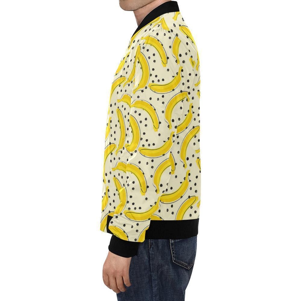 Banana-Dot-Pattern-Print-Mens-Bomber-Jacket-1