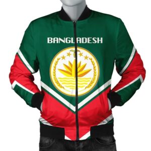 Bangladesh Coat Of Arms Men Bomber Jacket Lucian Style J5W Bomber Jacket