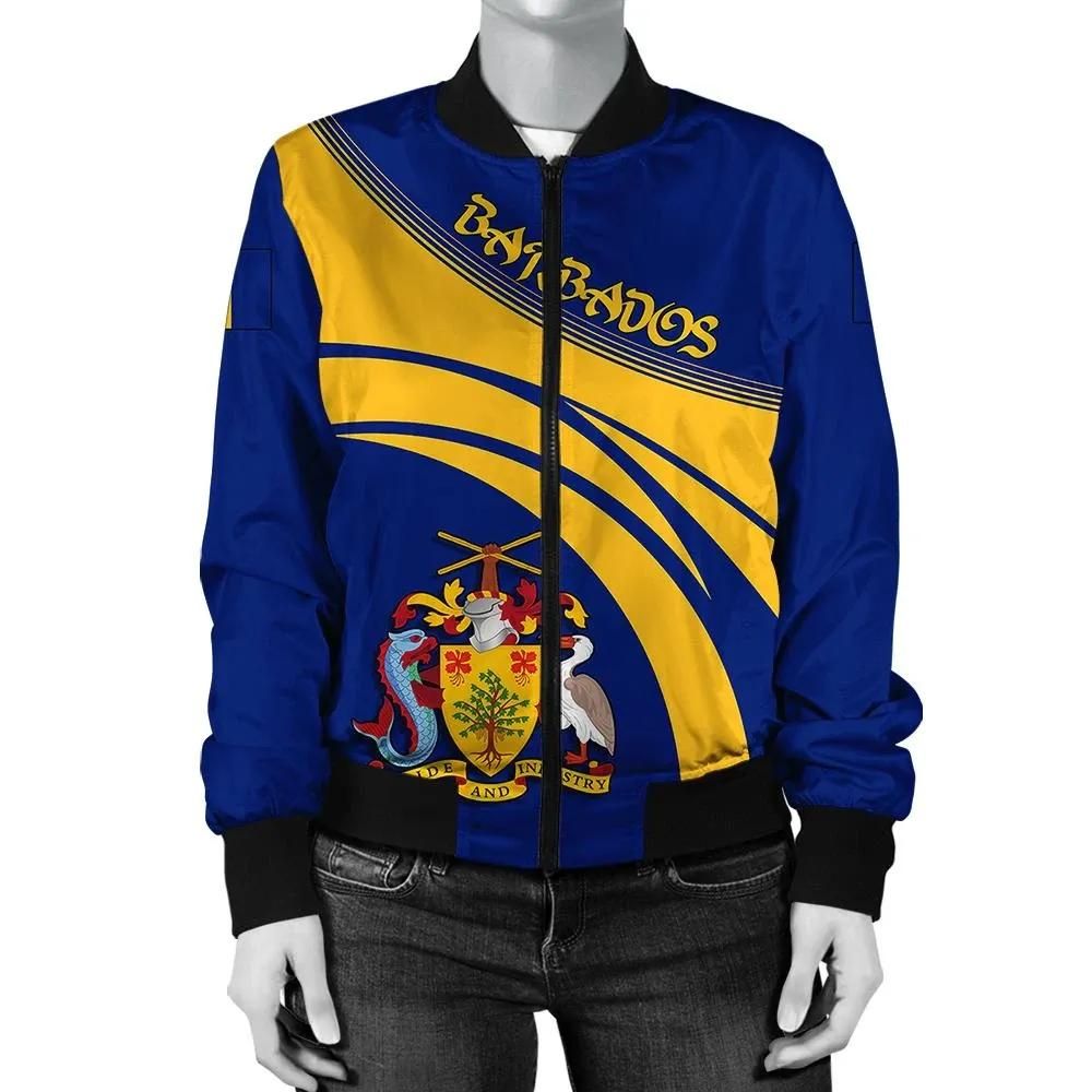 Barbados Coat Of Arms Women Bomber Jacket Cricket Bomber Jacket Barbados Coat Of Arms Women Bomber Jacket Cricket Bomber Jacket