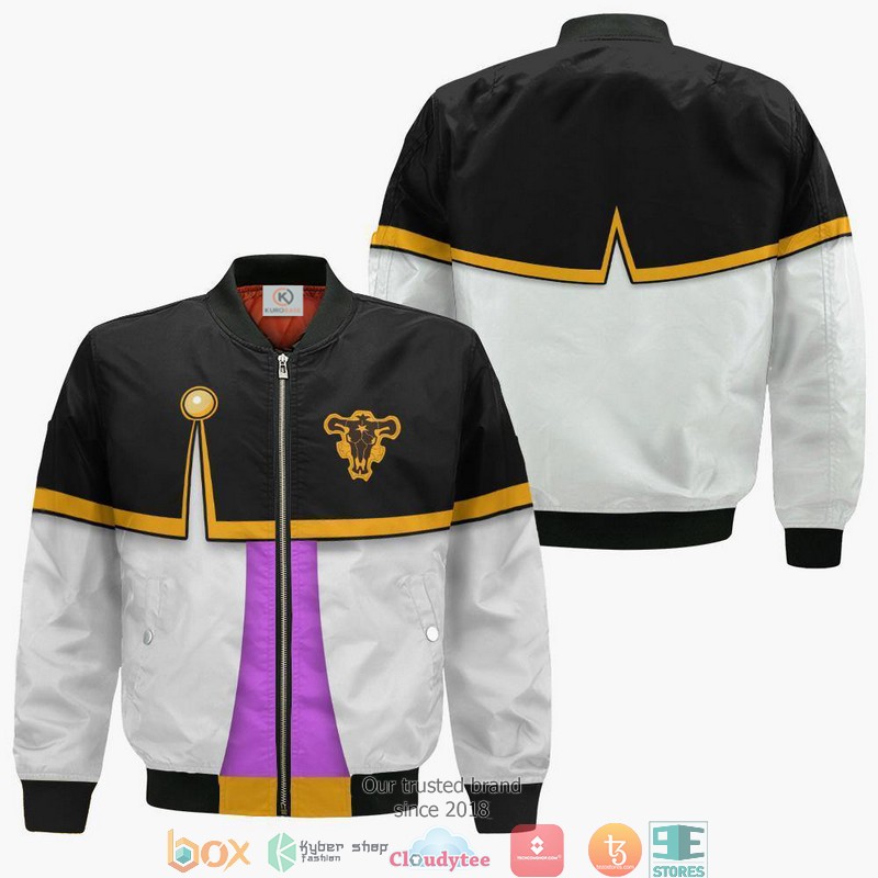 Black Clover Noelle Silva Anime 3D Bomber Jacket Black Clover Noelle Silva Anime 3D Bomber Jacket