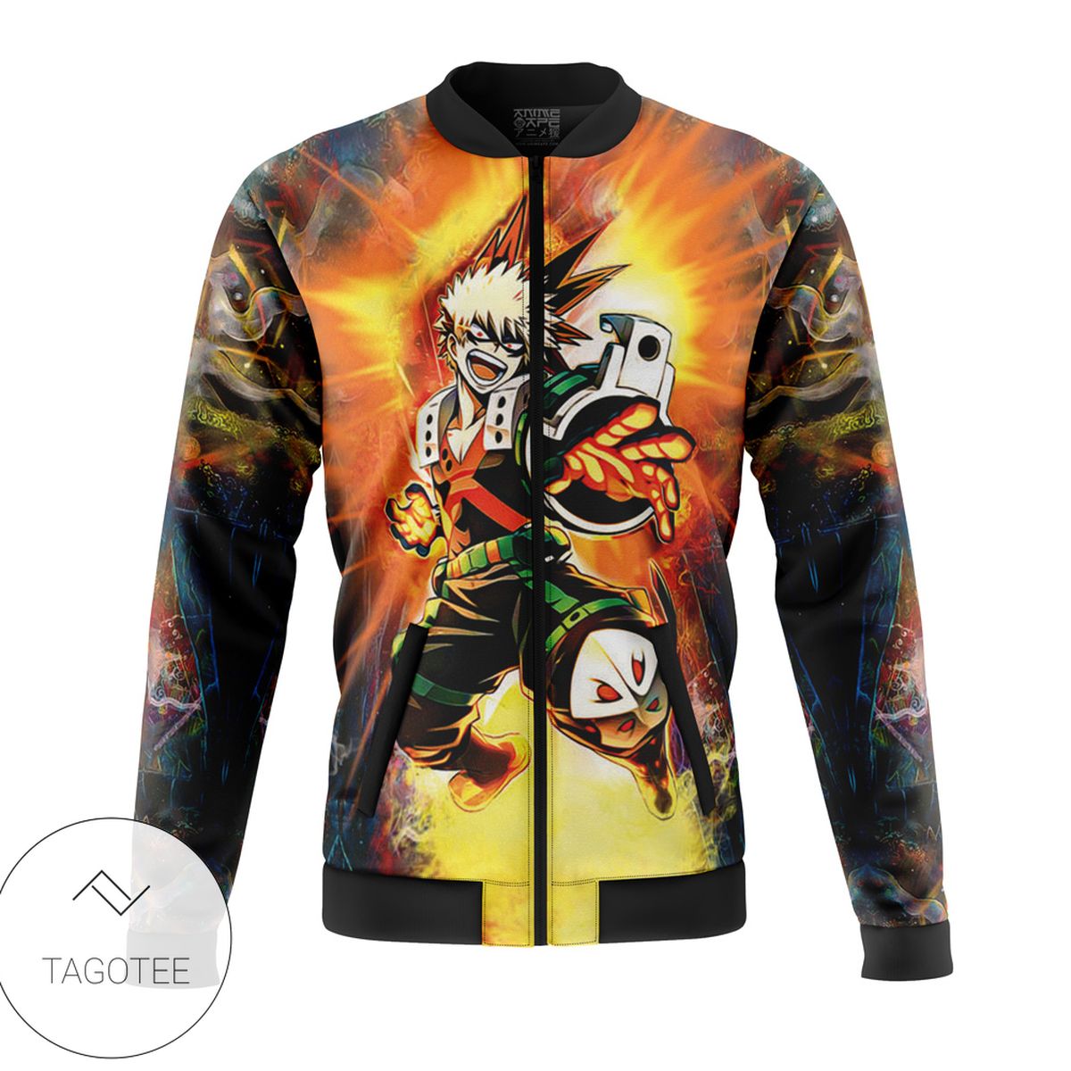 Blazing Bakugo My Hero Academia Casual Bomber Jacket Blazing Bakugo My Hero Academia Casual Bomber Jacket