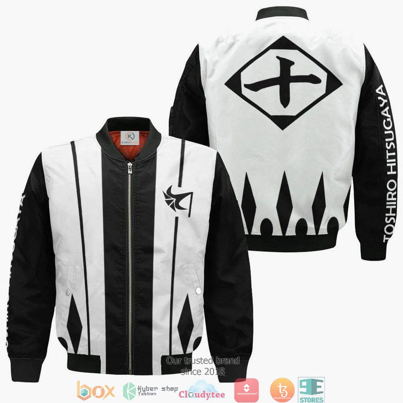 Bleach Toshiro Hitsugaya Tenth Division Anime 3D Bomber Jacket Bleach Toshiro Hitsugaya Tenth Division Anime 3D Bomber Jacket