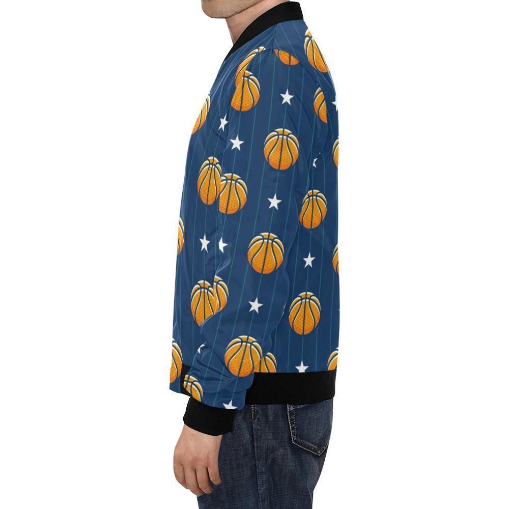 Blue-Basketball-Pattern-Print-Mens-Bomber-Jacket-1