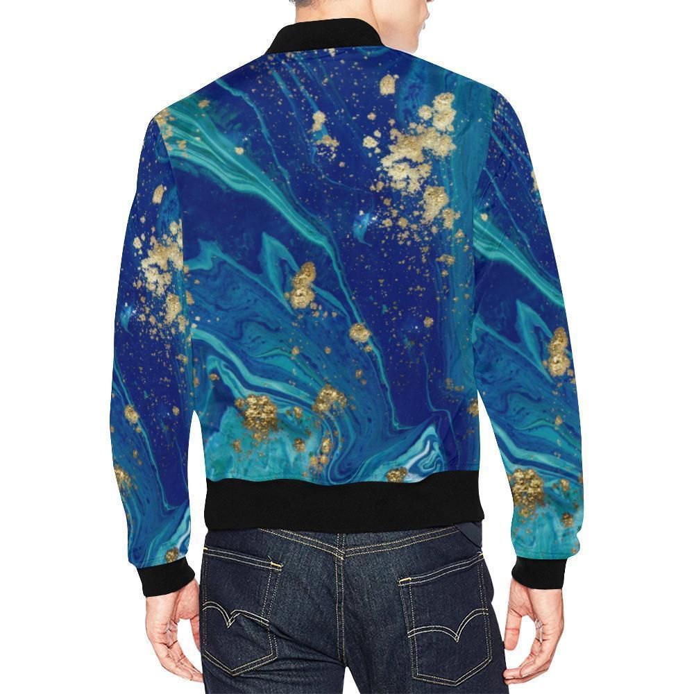 Blue-Marble-Pattern-Print-Mens-Bomber-Jacket-2
