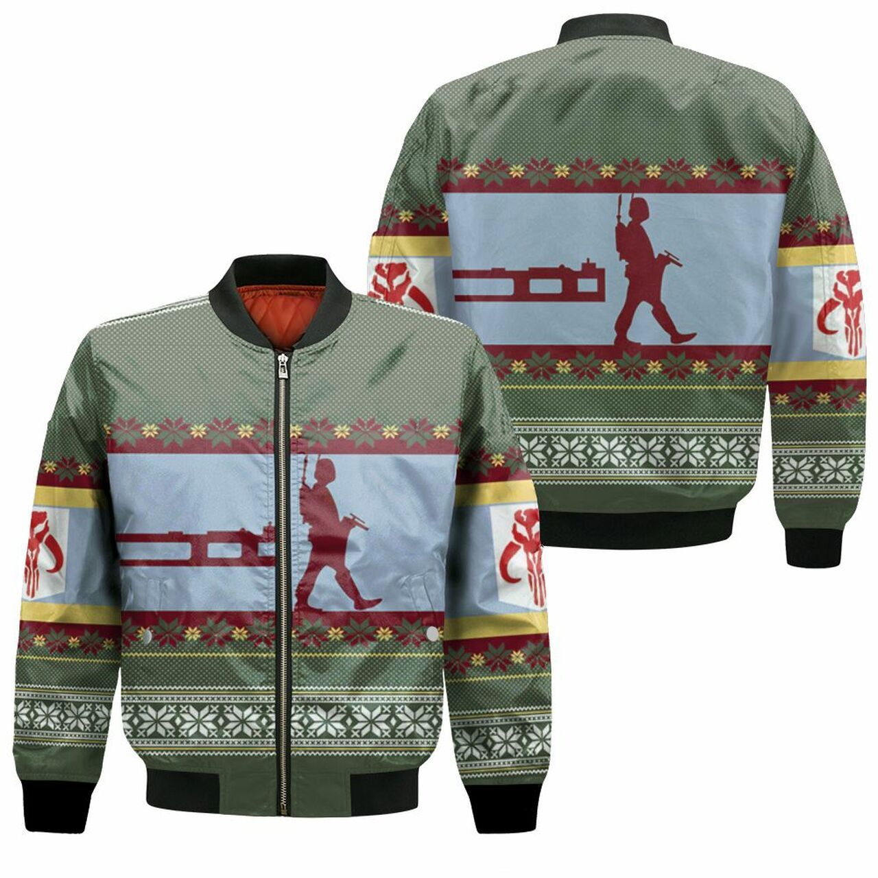Boba Fett Nordic Christmas Knitting Pattern 3D T Shirt Hoodie Sweater Bomber Jacket Model 522 Bomber Jacket Boba Fett Nordic Christmas Knitting Pattern 3D T Shirt Hoodie Sweater Bomber Jacket Model 522 Bomber Jacket