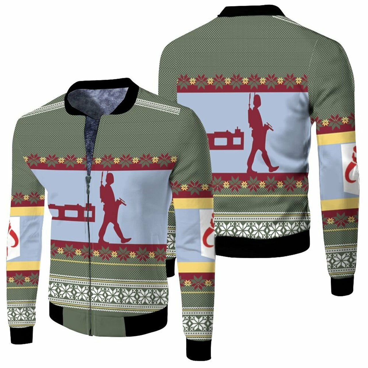 Boba Fett Nordic Christmas Knitting Pattern 3D T Shirt Hoodie Sweater Bomber Jacket Model 523 Bomber Jacket Boba Fett Nordic Christmas Knitting Pattern 3D T Shirt Hoodie Sweater Bomber Jacket Model 523 Bomber Jacket