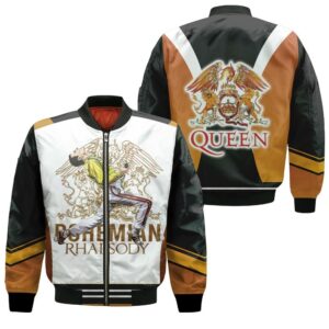 Bohemian Rhapsody Queen Freddie Mercury Play Music Legend Singer 3D Designed Allover Gift For Freddie Mercury Fans Bomber Jacket