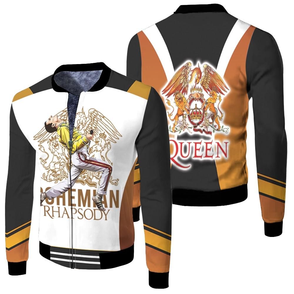 Bohemian Rhapsody Queen Freddie Mercury Play Music Legend Singer 3D Designed Allover Gift For Freddie Mercury Fans Bomber Jacket Bohemian Rhapsody Queen Freddie Mercury Play Music Legend Singer 3D Designed Allover Gift For Freddie Mercury Fans Bomber Jacket