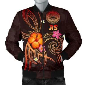 Bomber Jacket American Samoa Polynesian - Legend of American Samoa (Red) - BN15