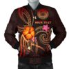 Bomber Jacket American Samoa Polynesian Personalised - Legend of American Samoa (Red) - BN15