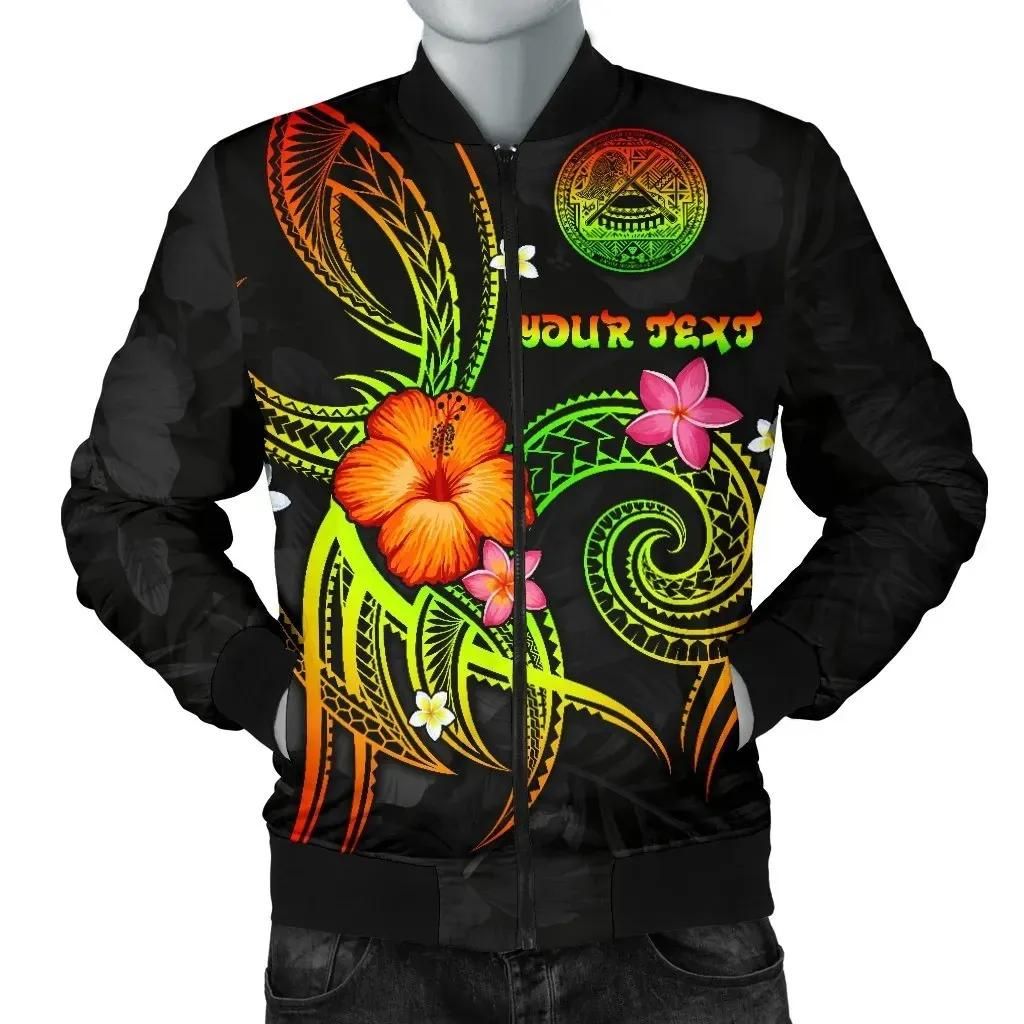 Bomber Jacket American Samoa Polynesian Personalised - Legend of American Samoa (Reggae) - BN15 Bomber Jacket Bomber Jacket American Samoa Polynesian Personalised - Legend of American Samoa (Reggae) - BN15 Bomber Jacket