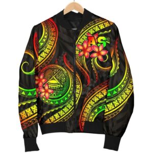 Bomber Jacket American Samoa Polynesian - Reggae Plumeria - BN11 Bomber Jacket