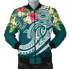 Bomber Jacket American Samoa Polynesian Summer Plumeria - BN15 Bomber Jacket
