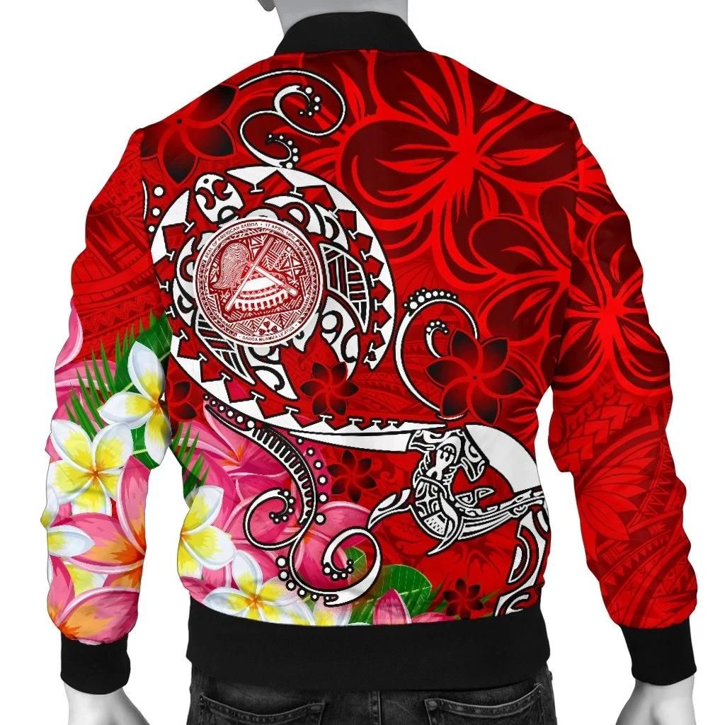 Bomber-Jacket-American-Samoa-Polynesian-Turtle-Plumeria-Red-BN18-Bomber-Jacket-1