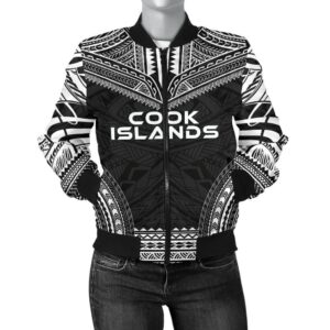 Bomber Jacket Cook Islands Polynesian Chief - Black Version - Bn10 Bomber Jacket