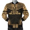 Bomber Jacket Cook Islands Polynesian Chief - Gold Version - Bn10 Bomber Jacket