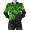 Bomber Jacket Cook Islands Polynesian - Green Turtle - BN15 Bomber Jacket