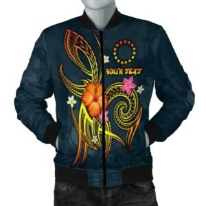 Bomber Jacket Cook Islands Polynesian Personalised - Legend of Cook Islands (Blue) - BN15 Bomber Jacket