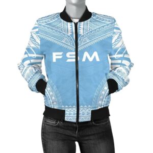Bomber Jacket Federated States Of Micronesia Flag Polynesian Chief - Bn10 Bomber Jacket