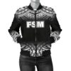 Bomber Jacket Federated States Of Micronesia - Fog Black Style - BN09 Bomber Jacket
