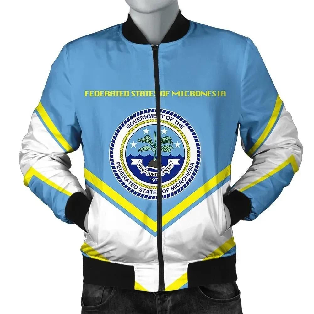 Bomber Jacket Federated States of Micronesia Coat Of Arms Lucian Style J5W Bomber Jacket Bomber Jacket Federated States of Micronesia Coat Of Arms Lucian Style J5W Bomber Jacket