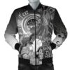 Bomber Jacket Federated States of Micronesia Custom Personalised - Humpback Whale with Tropical Flowers (White)- BN18 Bomber Jacket