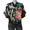 Bomber Jacket Fiji Coat Of Arms Polynesian With Hibiscus-2 TH5 Bomber Jacket