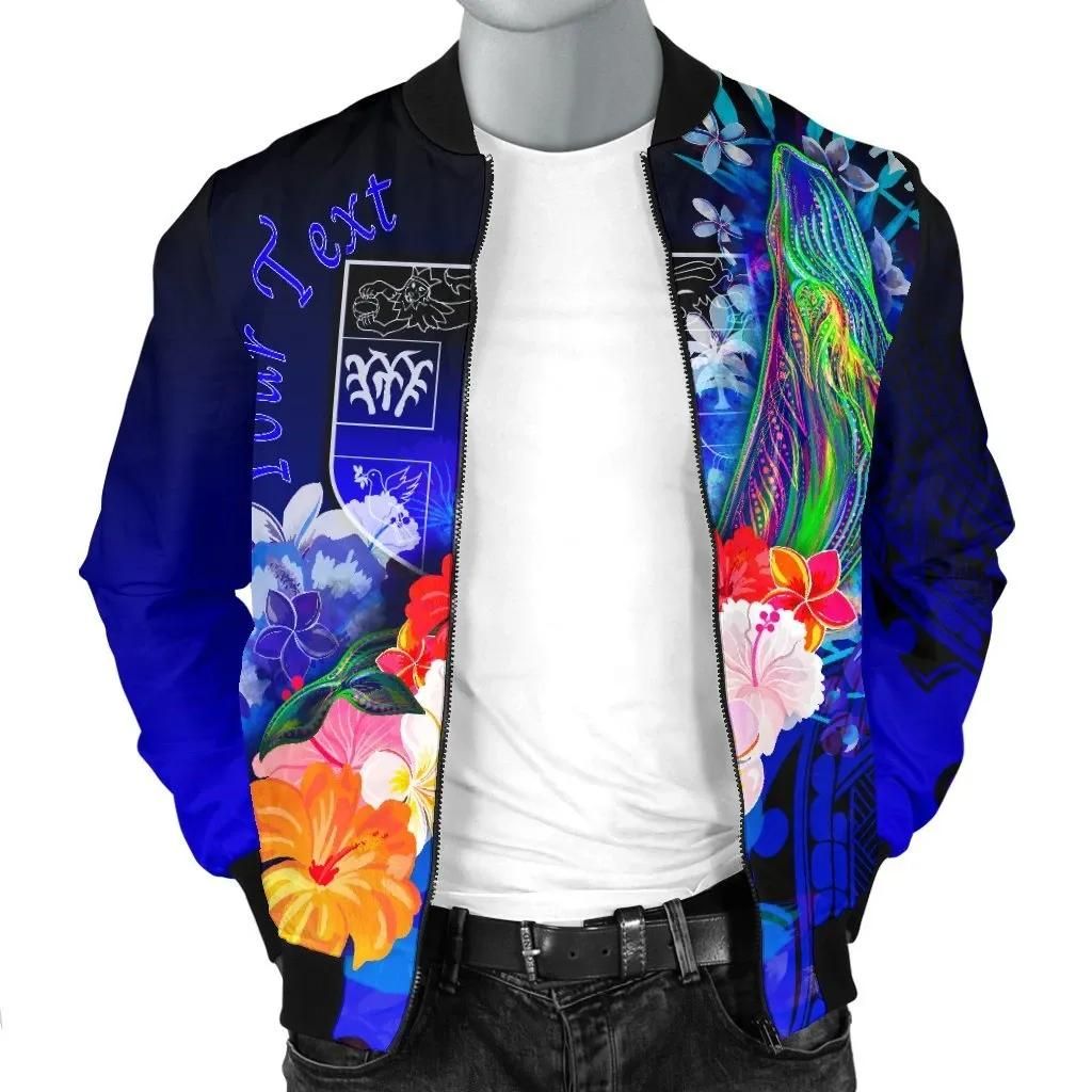 Bomber-Jacket-Fiji-Custom-Personalised-Humpback-Whale-with-Tropical-Flowers-Blue-BN18-Bomber-Jacket-2