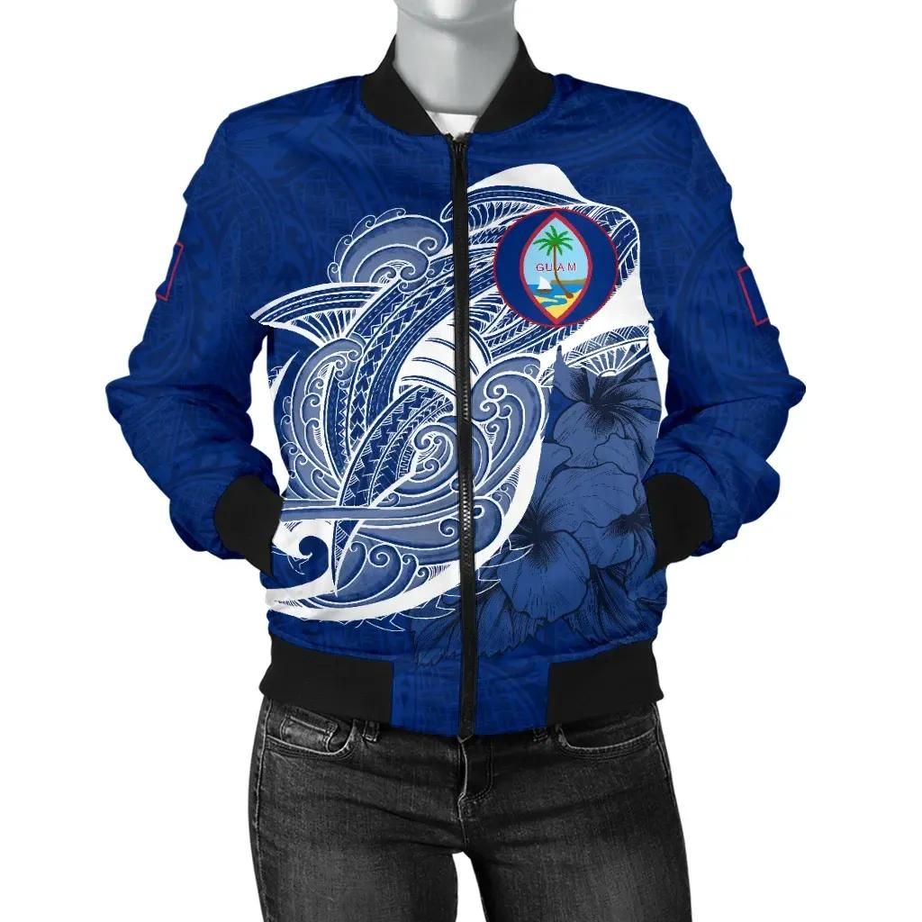 Bomber Jacket Guam Shark Coat Of Arms TH4 Bomber Jacket Bomber Jacket Guam Shark Coat Of Arms TH4 Bomber Jacket