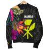 Bomber Jacket Hawaii - Hibiscus Polynesian Pattern - BN39 Bomber Jacket