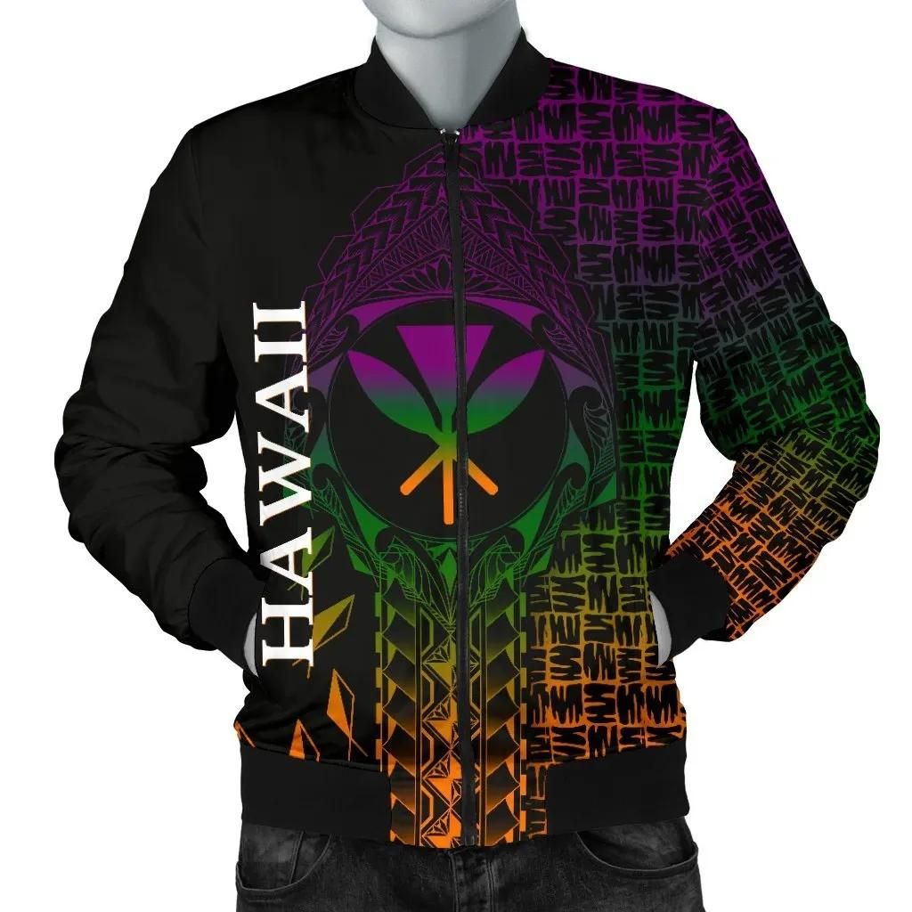 Bomber Jacket Hawaii - Kanaka Maoli Rocket Style - BN1828 Bomber Jacket Bomber Jacket Hawaii - Kanaka Maoli Rocket Style - BN1828 Bomber Jacket