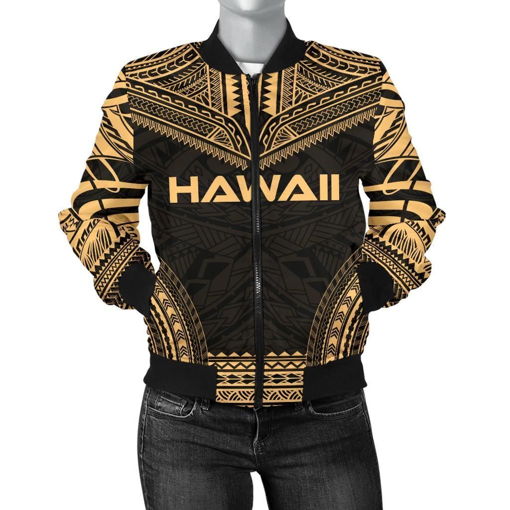 Bomber Jacket Hawaii Polynesian Chief - Gold Version - Bn10 Bomber Jacket Bomber Jacket Hawaii Polynesian Chief - Gold Version - Bn10 Bomber Jacket