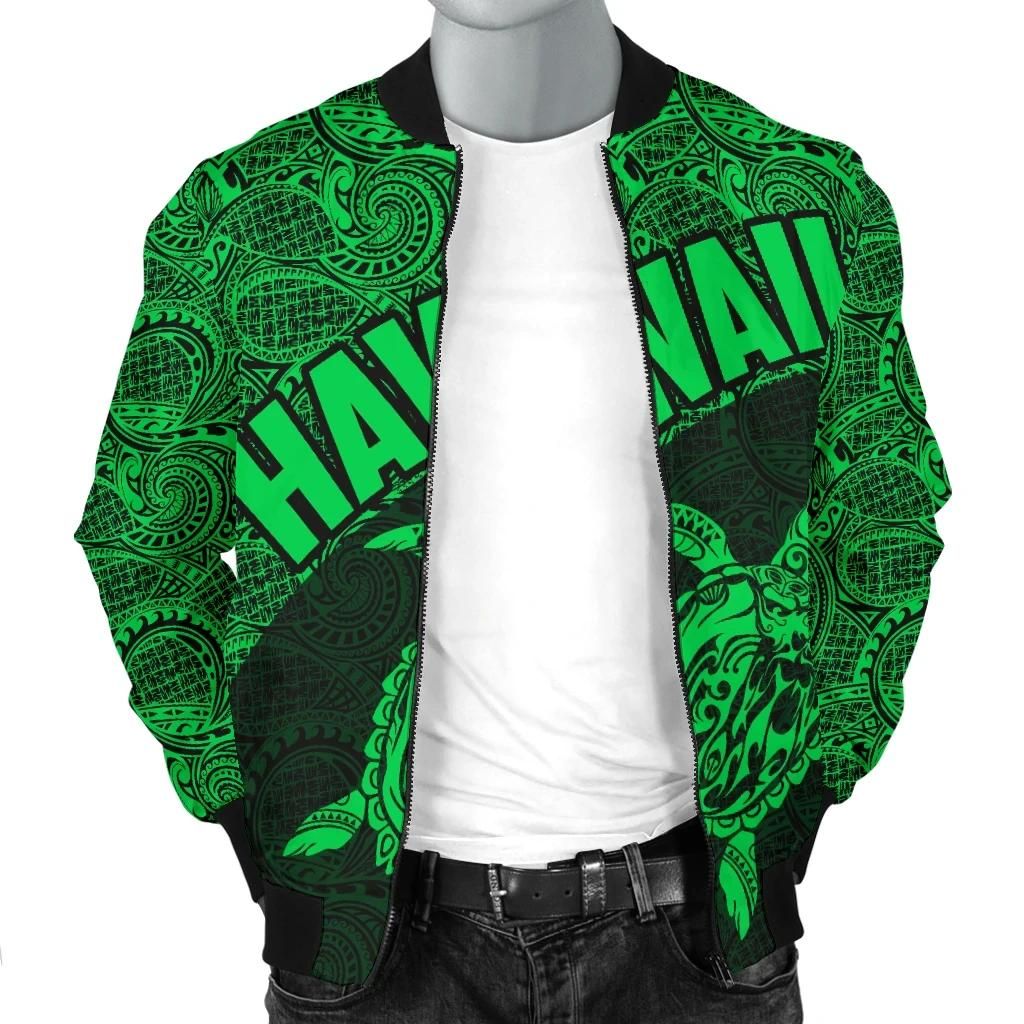 Bomber-Jacket-Hawaii-Turtle-Mermaid-Polynesian-Black-Green-Version-TH0-Bomber-Jacket-2