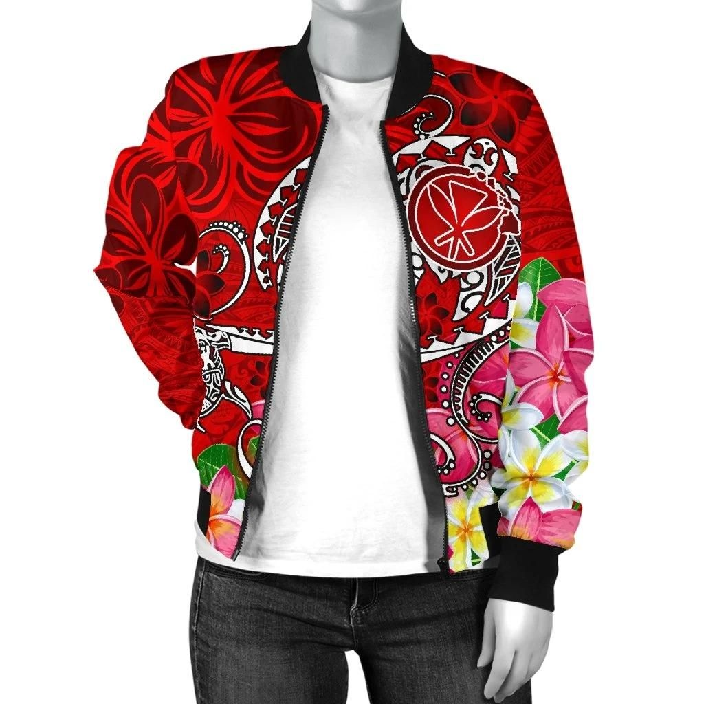 Bomber-Jacket-Hawaii-Turtle-Plumeria-Polynesian-Tattoo-Red-Color-BN18-Bomber-Jacket-2
