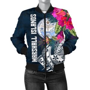 Bomber Jacket Marshall Islands - Marshall Islands Summer Vibes-BN15 Bomber Jacket