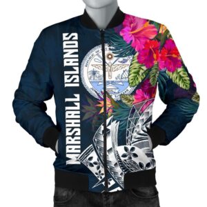 Bomber Jacket Marshall Islands - Marshall Islands Summer Vibes-BN15 Bomber Jacket