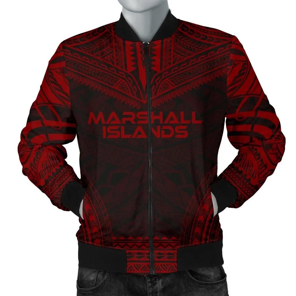 Bomber Jacket Marshall Islands Polynesian Chief - Red Version - Bn10 Bomber Jacket Marshall Islands Polynesian Chief - Red Version - Bn10