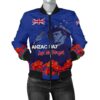 Bomber Jacket New Zealand Anzac Day Red Poppy A10 Bomber Jacket