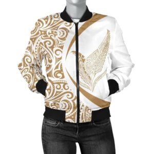 Bomber Jacket New Zealand Silver Fern Maori - Circle Style J9 Bomber Jacket